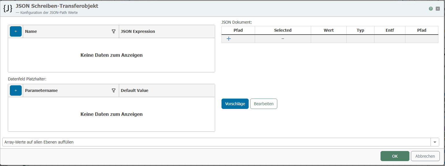 JSON transfer object