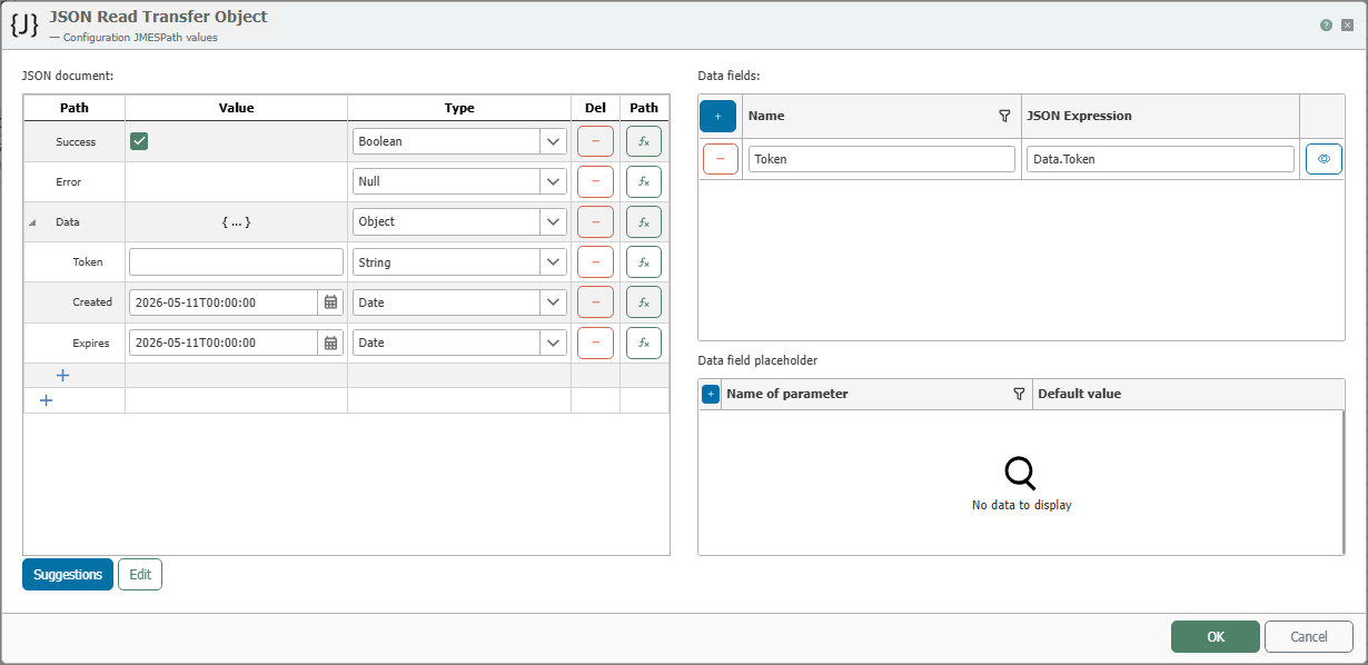 JSON Read Transfer Object for Bearer Token
