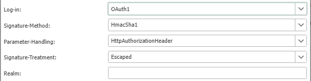 Additional Properties for OAuth1