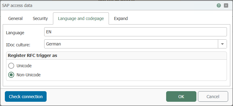 SAP Language and codepage