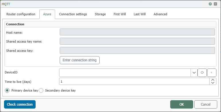 MQTT – Azure Tab