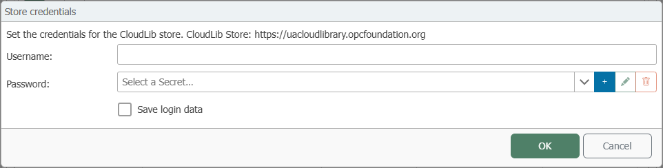 Dialog for entering Cloud Library credentials