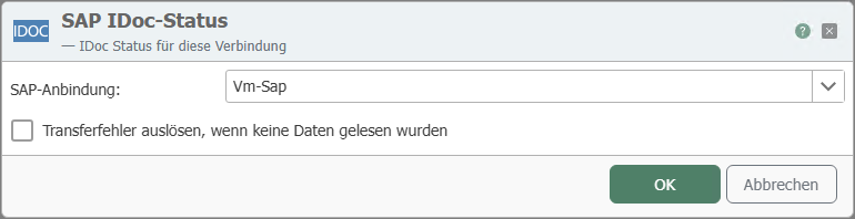 SAP IDoc Status Transfer Object