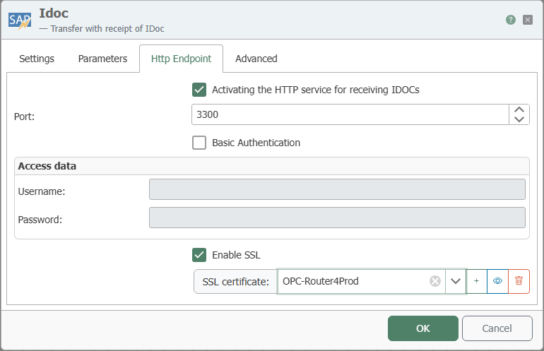 SAP IDoc Trigger – HTTP Endpoint