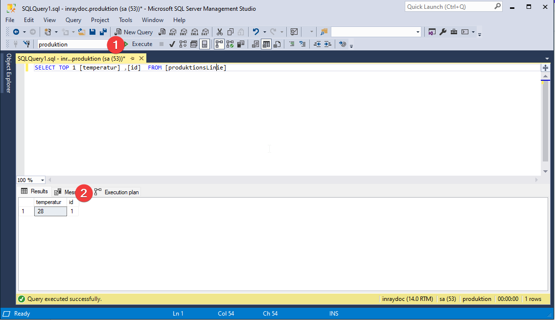Execution plan tab in Management Studio